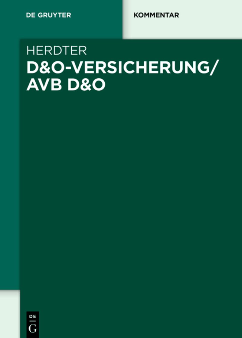 D&O-Versicherung/AVB D&O