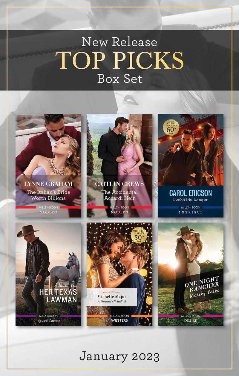 Top Picks New Release Box Set Jan 2023/The Italian's Bride Worth Billions/The Accidental Accardi Heir/Dockside Danger/Her Texas Lawman/A