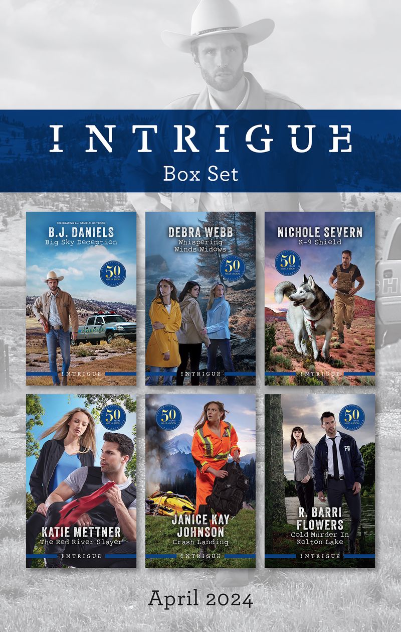 Intrigue Box Set April 2024/Big Sky Deception/Whispering Winds Widows/K-9 Shield/The Red River Slayer/Crash Landing/Cold Murder In Kol