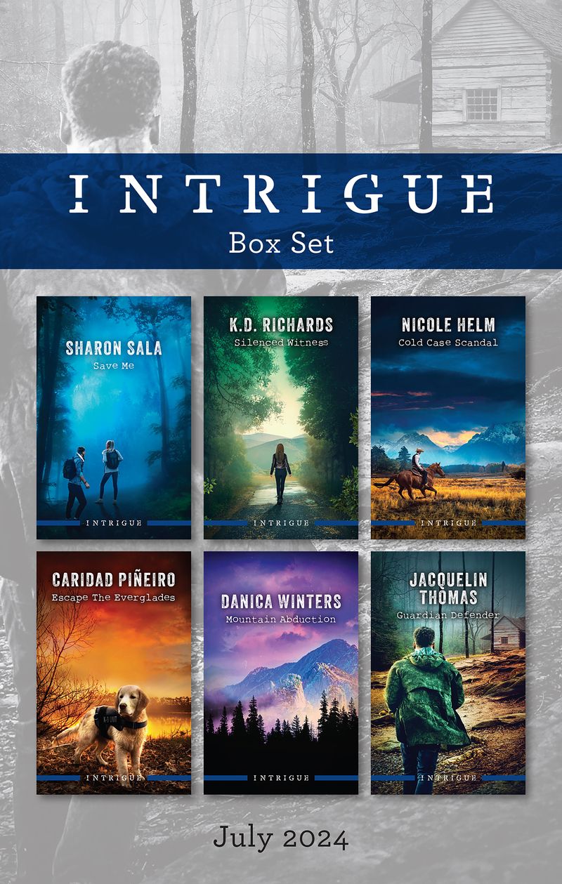 Intrigue Box Set July 2024/Save Me/Silenced Witness/Cold Case Scandal/Escape The Everglades/Mountain Abduction/Guardian Defender