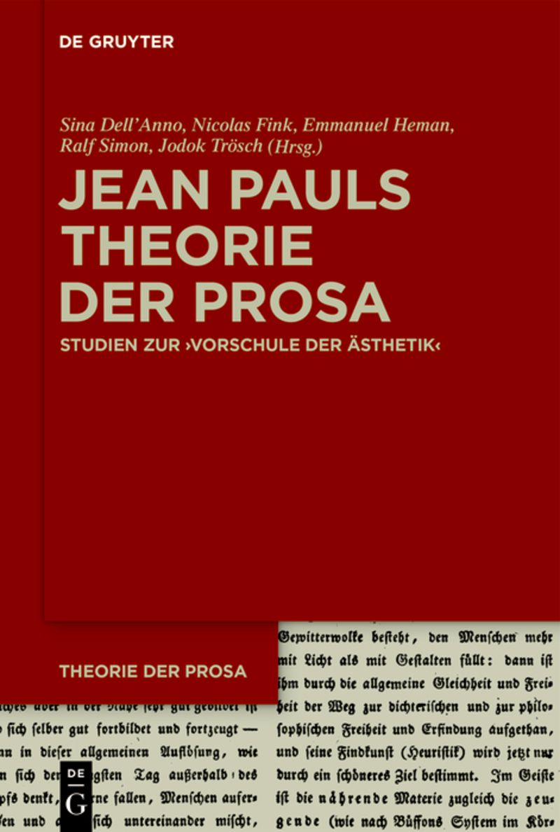 Jean Pauls Theorie der Prosa